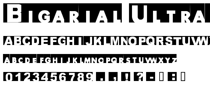 BIGARIAL UltraBold font